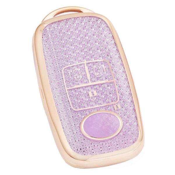 タント カスタム スマートキー ケース カバー トヨタ ルーミー ライズキー ダイハツ ロッキー タフト 4ボタン パープル