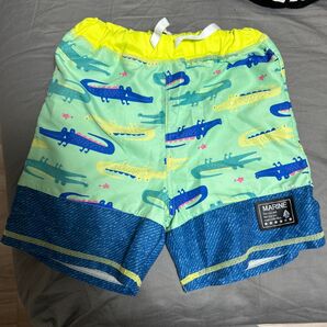 MARINE キッズ 水着 男の子 ワニ柄 100cm