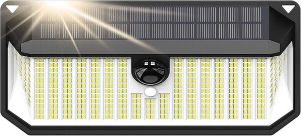 ソーラーライト 466個LED照明屋外用 センサー 屋外 ソーラー 自動点灯 IP68防水 人感 セキュリティ