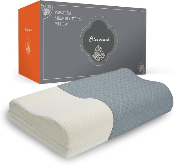 【特価】枕 まくら 低反発 低反発枕 高さ調整可 pillow ジャストフィット カバー洗濯可(グレー)