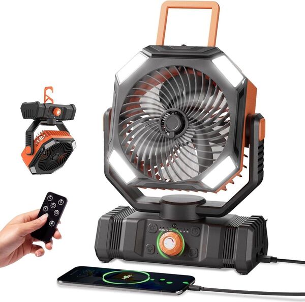 キャンプ 扇風機 卓上扇風機 スプレー機能搭載 大容量バッテリー dcモーター コードレス リモコン付 アウトドア 扇風機