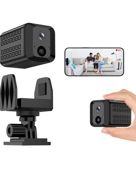 【特価】小型カメラ 隠しカメラ 防犯カメラ WIFI機能付き 動体検知/録音録画/遠隔監視 赤外線暗視 広角 スマホ連動