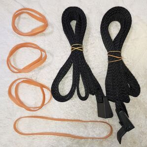 万能ベルト2m40cm×2cm 2本&ワイドゴムバンド 折径16cm×0.6cm 4個