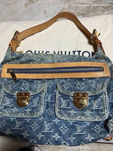 ルイヴィトン バギー PM ショルダーバッグ M95049 LOUIS VUITTON デニムバッグ 布袋 箱付