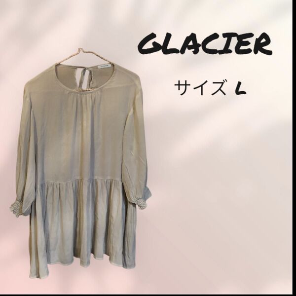 GLACIER グラシア レディーストップス サイズL ピンクベージュ チュニック