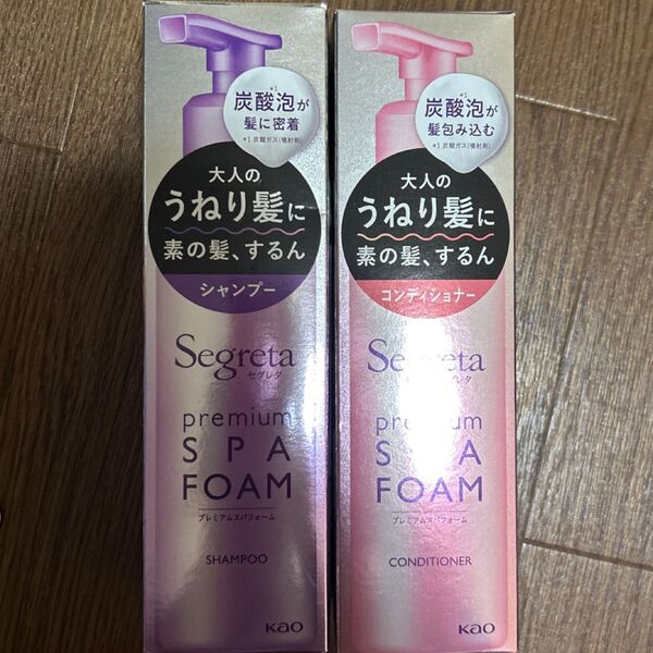 Segreta 炭酸泡が髪に密着! プレミアムスパフォーム シャンプー 170g & コンディショナー 150g セット!