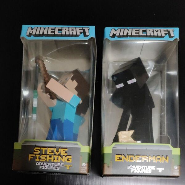 スティーブフィッシングアドベンチャー エンダーマンアドベンチャー フィギュア MINECRAFT -マインクラフト 2本セット