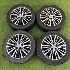【中古・美品】日産E52エルグランド後期ハイウェイスター純正18インチホイール(スタッドレスタイヤ付)4本セット&ホイールナット付