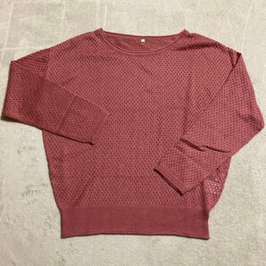 ★再値下げ!!【一度着用】透かし編みドルマンサマーセーター サイズM