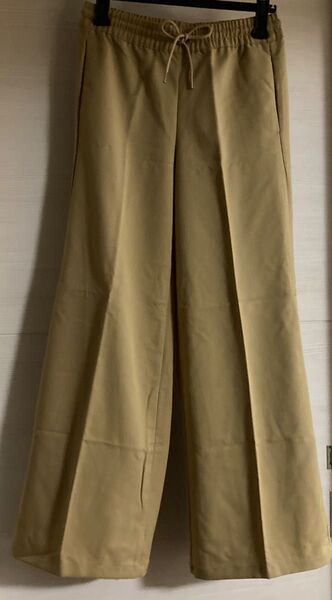 【H&M】ワイドプルオンパンツ XSサイズ(大きめ)ベージュ系 1度着用