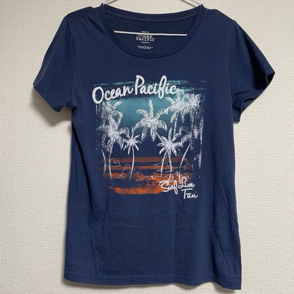 Ocean Pacific Tシャツ 半袖 青 南国 ハワイ 夏 サーフィン サーファー 平成 ムラサキスポーツ 古着 Y2K
