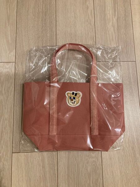 ラブラリーオールドテディ ワッペントートバッグ ピンク 小