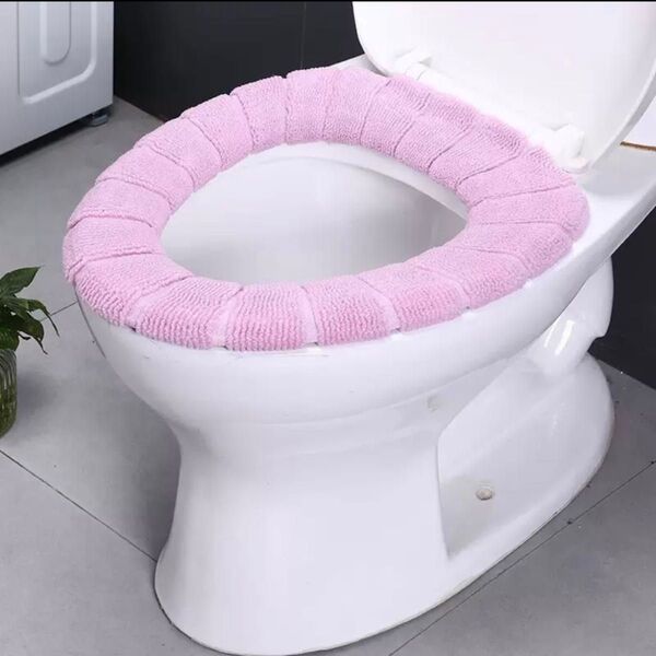 トイレカバー 便座カバー 洗い替え ピンク 1枚 便座 O型