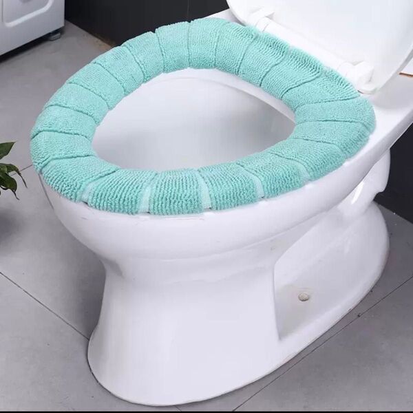 トイレカバー 便座カバー 洗い替え グリーン 1枚 便座 O型