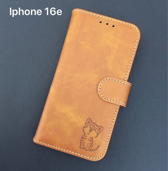 iPhone 16e 手帳型 ケース かわいい 猫柄 アイフォン16 e