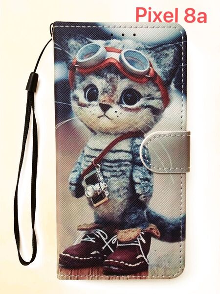 Google Pixel 8a ケース ピクセル 手帳型 かわいい 猫 子猫