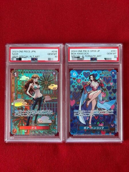 ナミ ボア・ハンコック SP SR 和柄 ワンピースカードゲーム 新時代の主役 新たなる皇帝【PSA10】