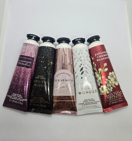 【新品】大人気Bath&Bodyバスボディ大人気 ハンドクリーム 5点セット シアバタ サクラ 保湿成分