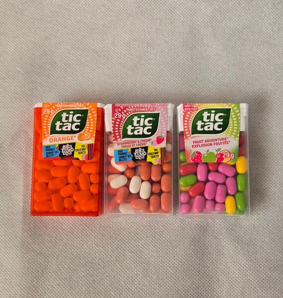 大容量お得セット大人気【新品未開封】海外お菓子 TICTAC3個セット 3種のフルーツ味 チックタック