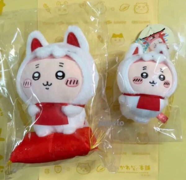ちいかわ もぐもぐ本舗 京都 伏見稲荷店 限定稲荷なマスコット カニ 稲荷なぬいぐるみ カニちゃん合計 2体セット