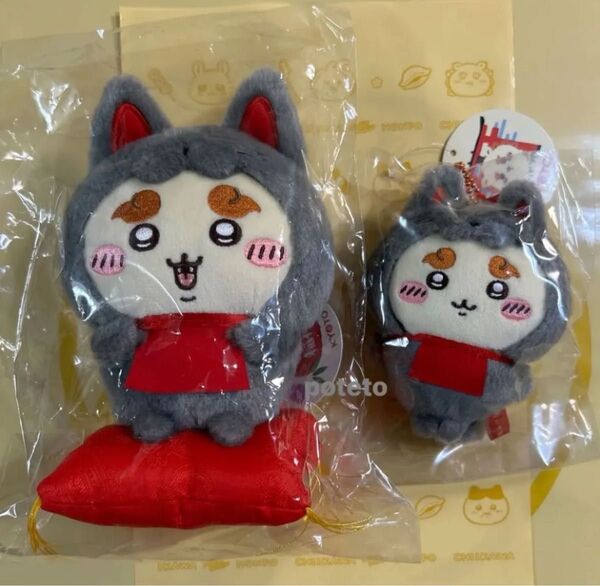 ちいかわ もぐもぐ本舗 京都 伏見稲荷店 限定稲荷なマスコット シーサー 稲荷なぬいぐるみ シーサー合計 2体 セット