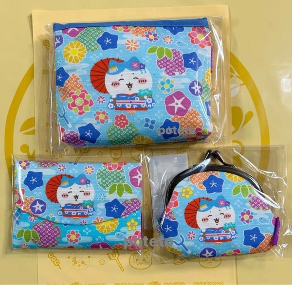 京都限定 ちいかわ 舞妓はん ポーチ がま口 ティッシュケース ハチワレ 合計 3点セット