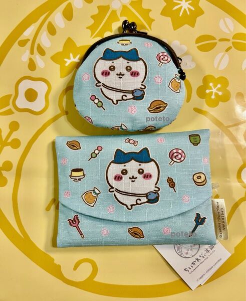 ちいかわもぐもぐ本舗 京都 伏見稲荷店 限定 ハチワレ2.5 丸 がま口 ティッシュケース合計2点セット