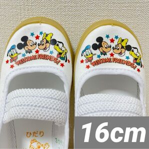 新品 ミッキー ミニー 上履き バレエシューズ 16cm 上靴 タグ同梱OK