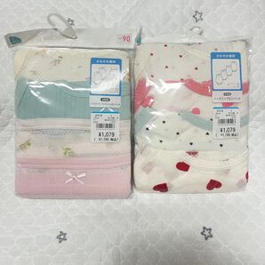 【新品未使用】ベビー 肌着 ロンパース 90cm 女の子 ガールズ