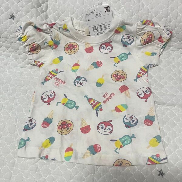 【新品未使用】90cm アンパンマン トップス 女の子 ドキンちゃん ベビー服 子供服 Tシャツ 半袖