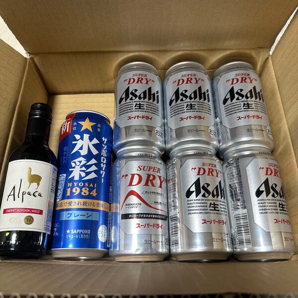お酒8本セット まとめ売り アサヒスーパードライ サッポロ氷彩 アルパカ
