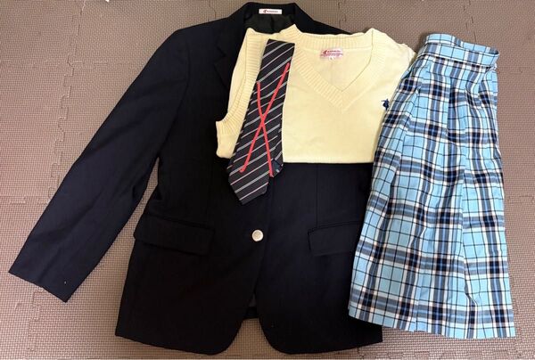 (正規品)クラーク記念国際高等学校 ジャケット ベスト スカートセット 女子制服 本物 セットアップ コスプレなどにも