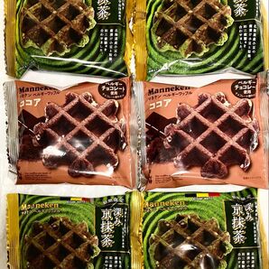 6個セット♪ マネケン ベルギーワッフル 期間限定 深み京抹茶 ココア