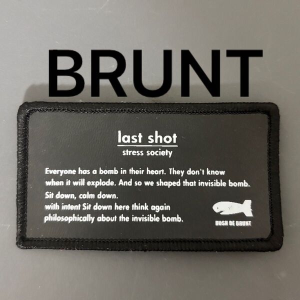 ブラント ベルクロ brunt ワッペン ラストショット lastshot ブラック BLACK