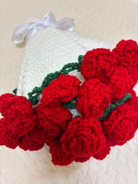 バラの花束ブランケット ひざ掛け