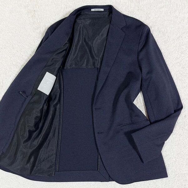美品/green label relaxing グリーンレーベルリラクシング テーラード アンコンジャケット ネイビー 紺 M
