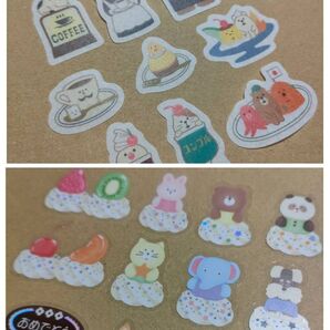 《フレークシールおすそわけ》WORLDCRAFTキラキラ PAPIERPLATZ純喫茶コンブル