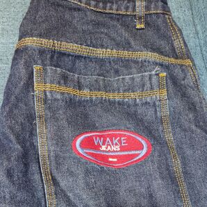 韓国 WAKE JEANS デニムパンツ インディゴブルー
