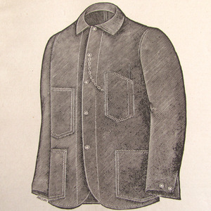 [ журнал реклама ]1907 год Keystone Railroad Coat комбинезон Denim Work редкость б/у одежда комбинезон Vintage RRL
