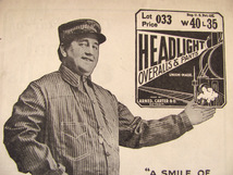 【雑誌広告】1909年 Headlight Overalls Signal Stifel wabash カバーオール デニム ワーク レア 古着 オーバーオール ビンテージ_画像1