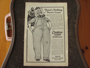 【雑誌広告】1915年 OshKosh & Signal Overalls カバーオール デニム ワーク レア 古着 オーバーオール ビンテージ オシュコシュ