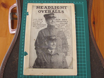 【雑誌広告】1912年 Headlight Overalls カバーオール デニム ワーク レア 古着 オーバーオール ビンテージ_画像7