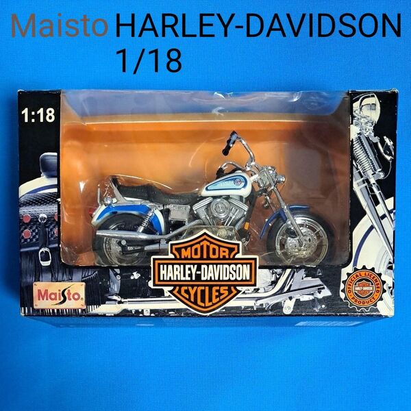 未開封 Maisto 1/18 Harley-Davidson ブルー オートバイ バイク フィギュア 模型 ハーレーダビッドソン