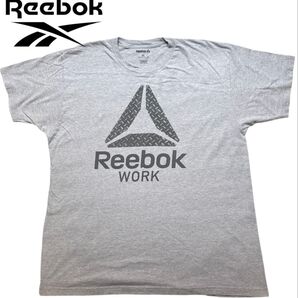 Reebok WORK Tシャツ オールドロゴ グレー XLサイズ