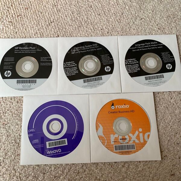 HP リカバリーディスク ソフトウェアDVD 5枚セット