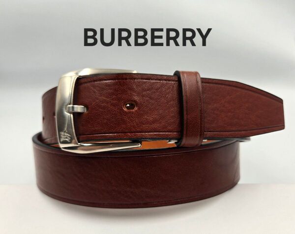 【BURBERRY】レザーベルト ブラウン 新品未使用 【B-47】
