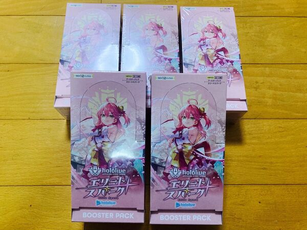 hololive ホロライブ エリートスパーク CARD GAME ブースターパック 5BOX 新品未開封