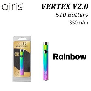 Airistech airis VERTEX 510 ヴェポライザー バッテリー 電子タバコ CBD Type-c仕様 レインボー