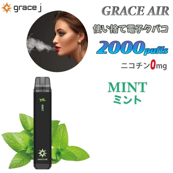 シーシャ ミニシーシャ 電子タバコ 使い捨て 2000回吸引 VAPE ベイプ 禁煙グッズ 水蒸気タバコ 禁煙パイポ ミント
