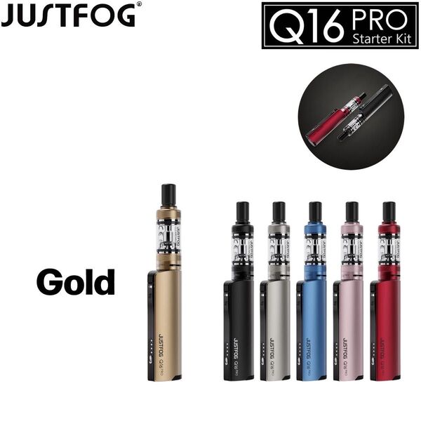 ヴェポライザー JUSTFOG Q16 Pro 510 スターターキット リキッド用 VAPE ベイプ 電子タバコ ゴールド